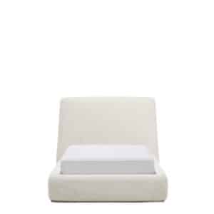 KAVE HOME Martina seng med aftageligt betræk i ecru chenille til madras 90 x 200 cm